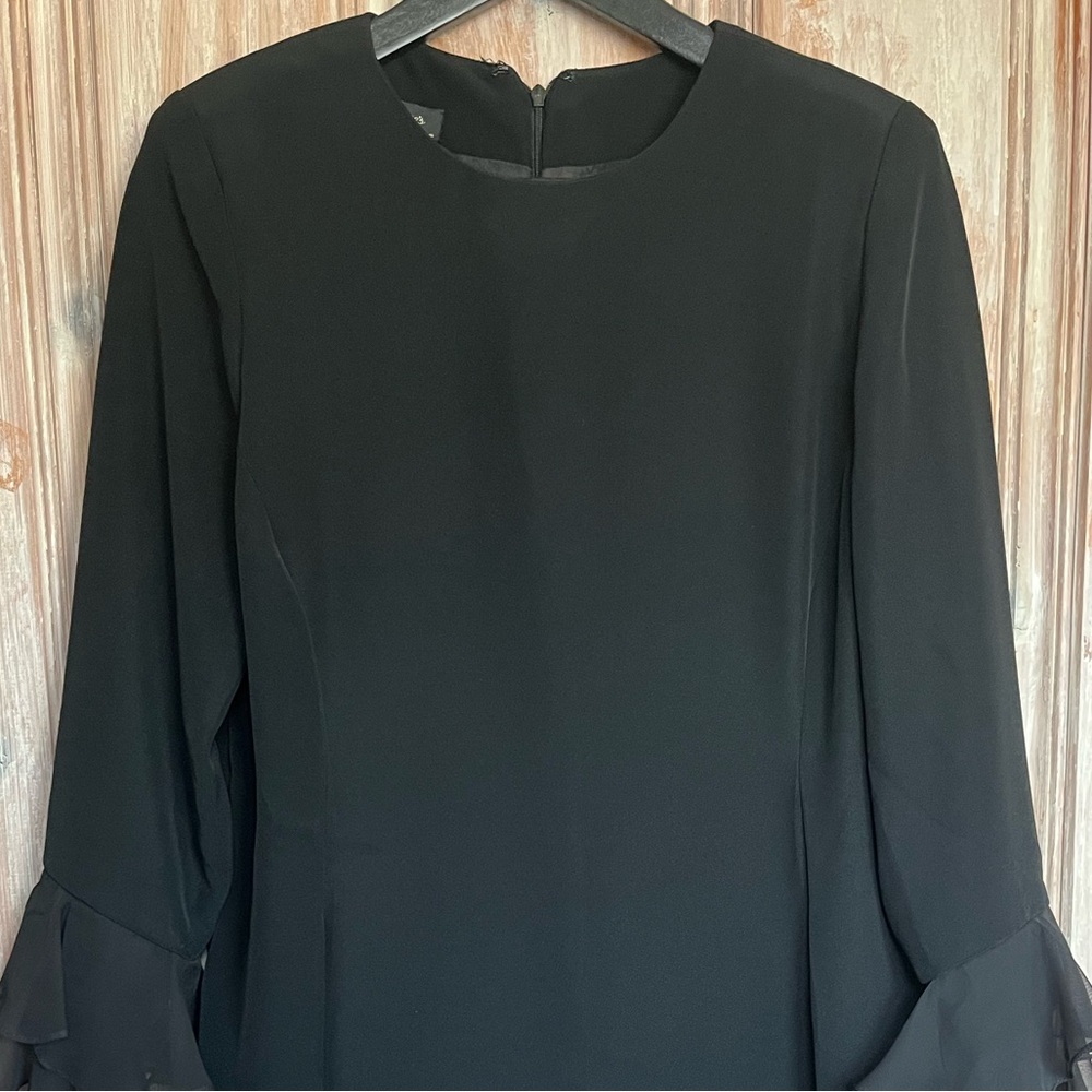 Marlene’s Golden Hanger Vintage Midi Shift Dress Evening Black Size 14 - Picture 2 of 9